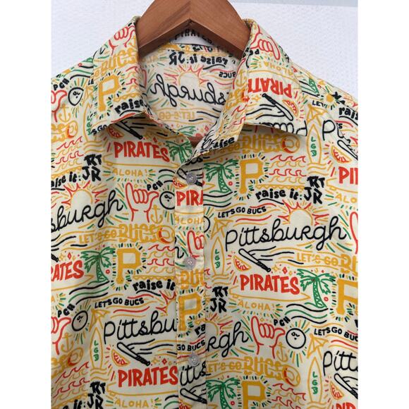 2025 Pittsburgh Pirates Hawaiian Shirt Short Sleeve Adult Small Giveaway 8/9/25 - Picture 2 of 8